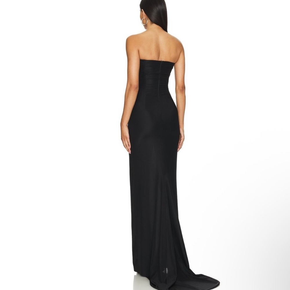 NWT Mother of All Amaya Elegant Black Strapless Maxi Evening Gown Size S - Picture 3 of 7